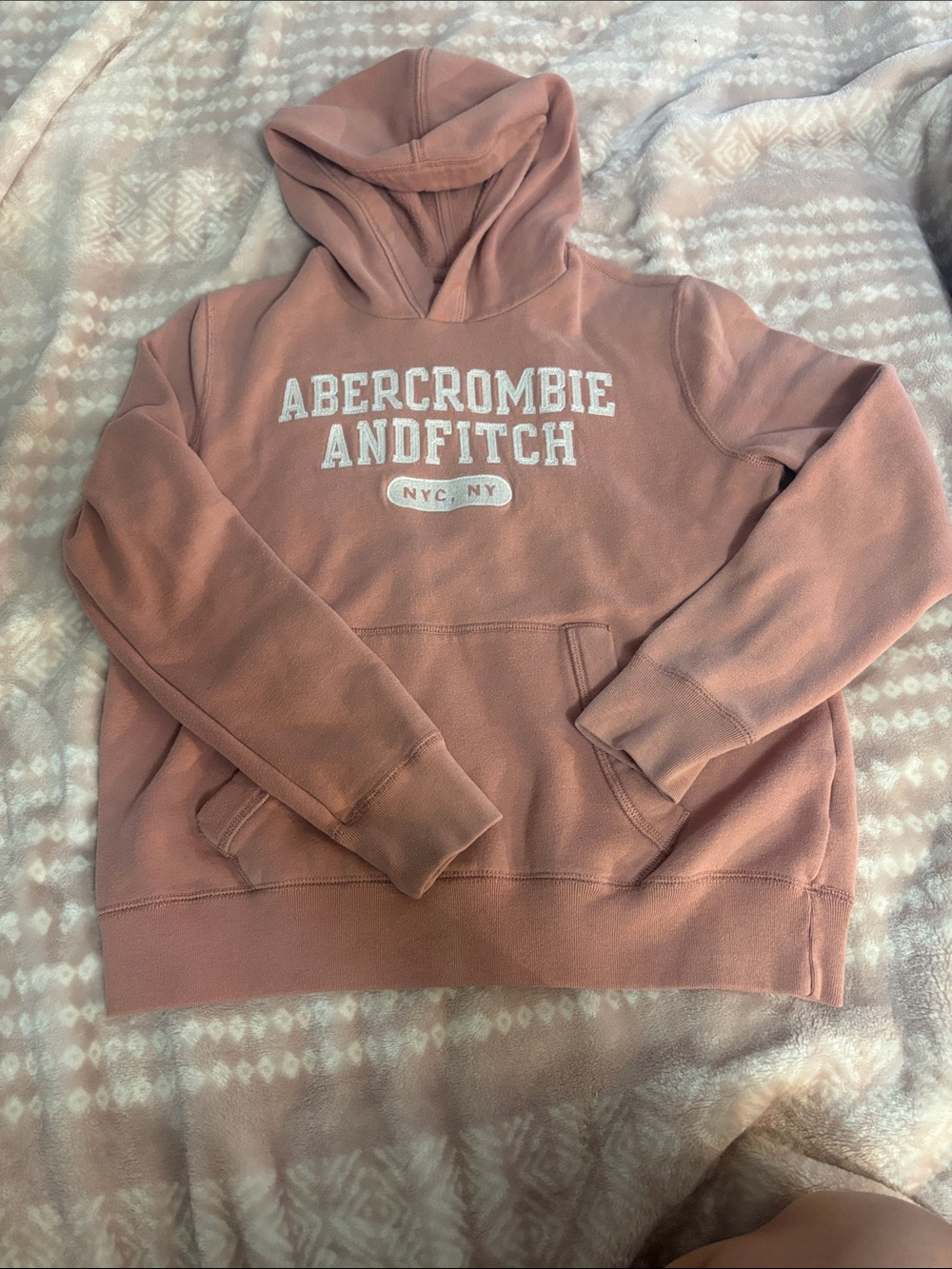 Abercrombie & Fitch kid's Dusty Rose Zip-Up Hoodie